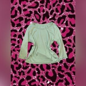 High Sierra green 3/4 sleeve top